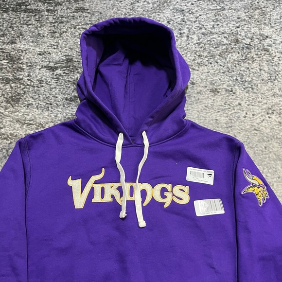 NWT Minnesota Vikings Cropped Hoodie Sweatshirt Fanatics NFL Womens Small Purple - Picture 4 of 8